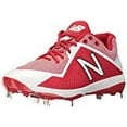 thumbnail image 1 of New Balance Men's L4040v4 Metal Baseball Shoe, Red/White, 11 D US, 1 of 4