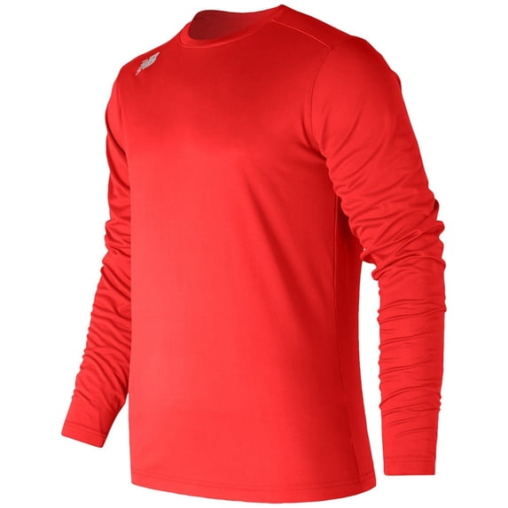 New Balance Men's Long Sleeve Tech Baseball T-Shirt Red M