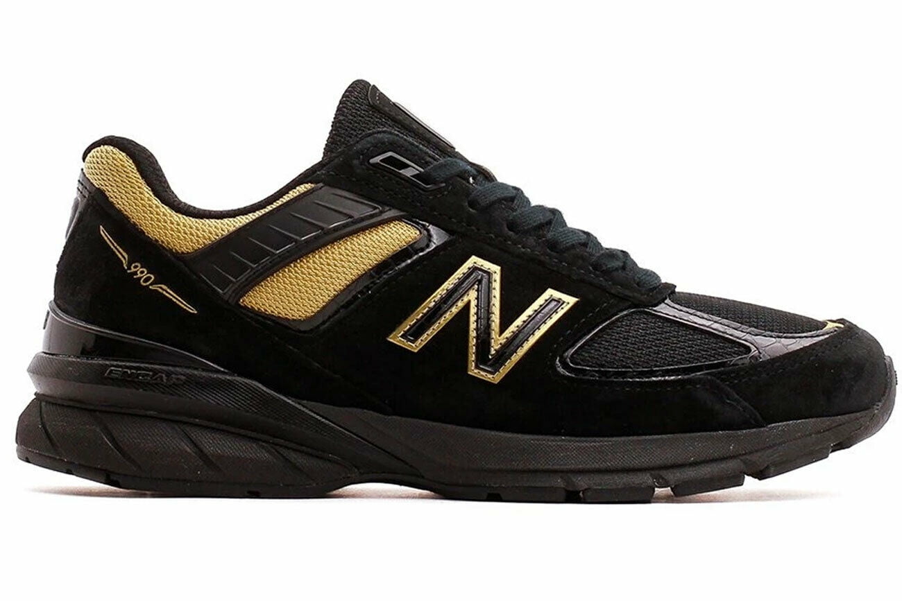 New Balance Men's M990V5 Running Shoe, Size 10 Width D Color Black