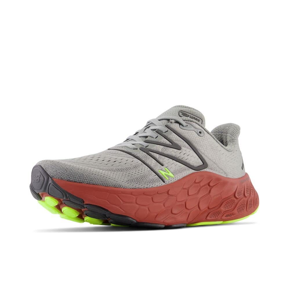 New Balance Men's MMORV4 Running Shoe, Harbor Grey/Brick RED,