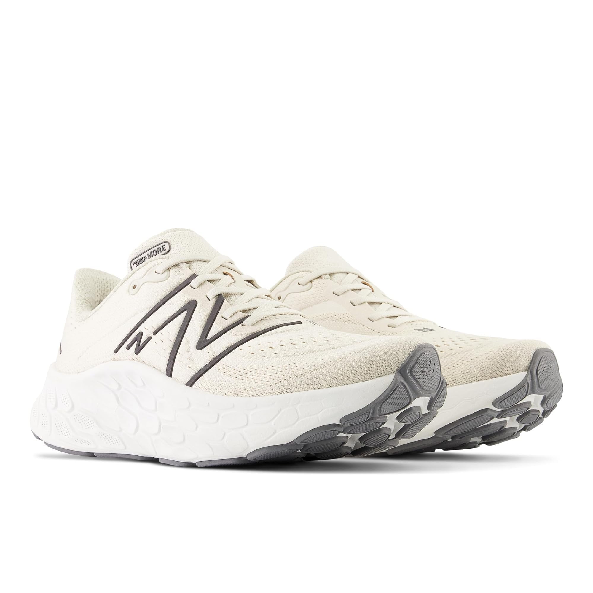 New Balance Men\'s MMORV4 Running Shoe, Sea Salt/Turtledove/Timberwolf, 14 New Balance Fresh Foam X More v4 (MMORWS4) Men main image 4