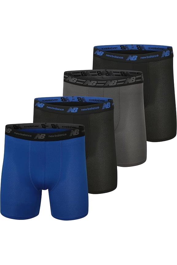 Men's Mesh 5" No Fly Boxer Brief (4 Pack) - Medium