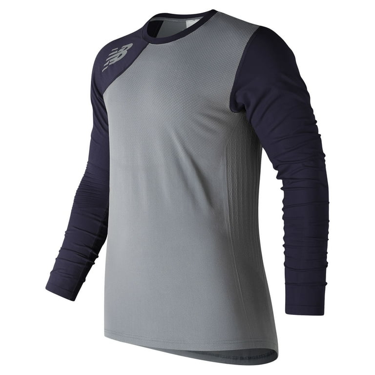 New Balance Men s Seamless X4J Asymmetrical Right Hand Pullover Shirt Navy XL Walmart