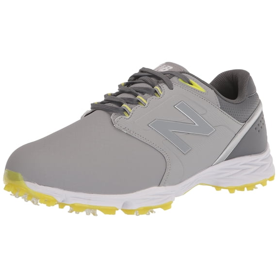 New Balance Men's Striker V3 Golf Shoes Grey/Yellow 2E 9