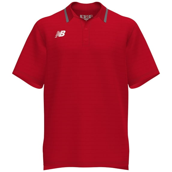 New Balance Men's Team Rally 2.0 Baseball Polo Red M