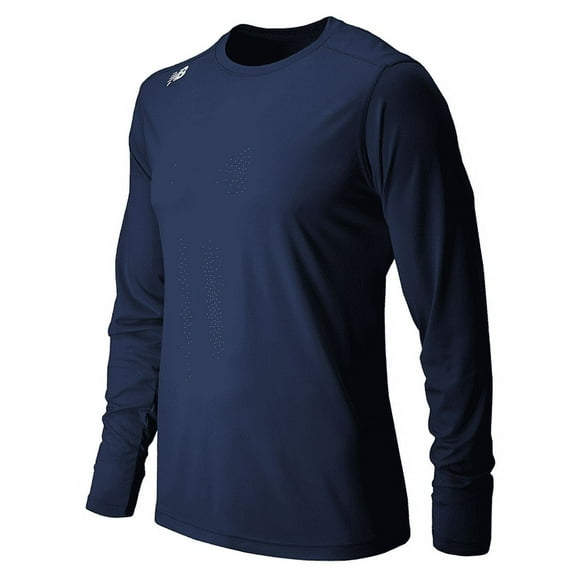 New Balance Men's Long Sleeve Tech Baseball T-Shirt Navy M