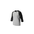 thumbnail image 1 of New Balance Mens 3/4 Sleeve Baseball Raglan Shirt Black M, 1 of 2