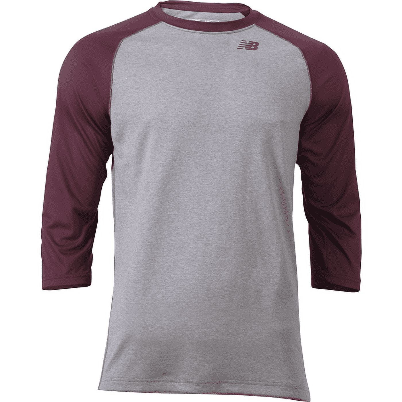 ニューバランス メンズ 野球 Tシャツ New Balance Men's 3/4 Sleeve Baseball Shirt - Team Maroon New Balance Mens 3/4 Sleeve Baseball Raglan Shirt Maroon Xl