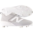 thumbnail image 1 of New Balance Mens 4040V8 Low Metal Baseball Cleats Grey/White 11, 1 of 6