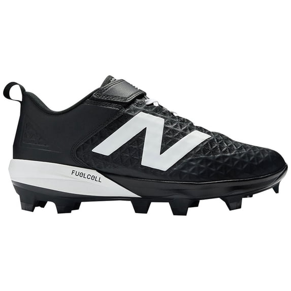 New Balance Mens 4040V8 Low TPU Molded Baseball Cleats Black/White 10.5