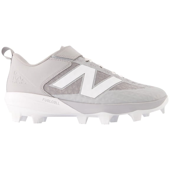New Balance Mens 4040V8 Low TPU Molded Baseball Cleats Grey/White 9.5