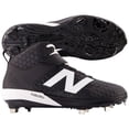 thumbnail image 1 of New Balance Mens 4040V8 Mid Metal Baseball Cleats Black/White 13, 1 of 6