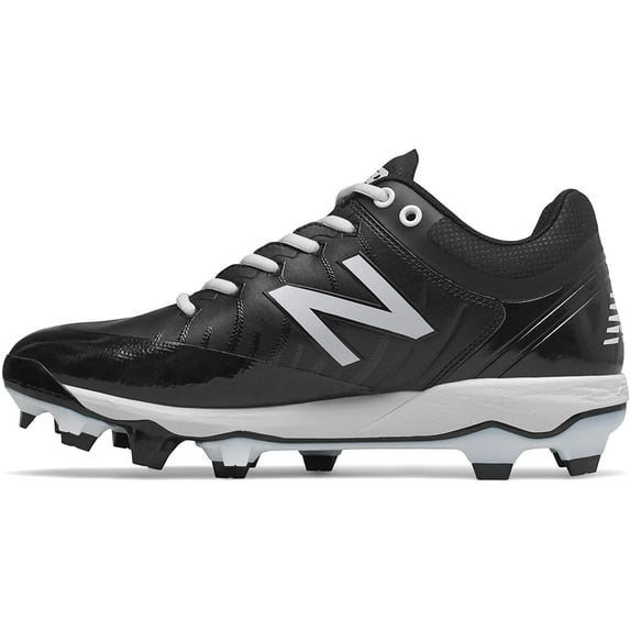 New Balance Men's 4040V5 Tpu Low Molded Baseball Cleats Black/White D 8