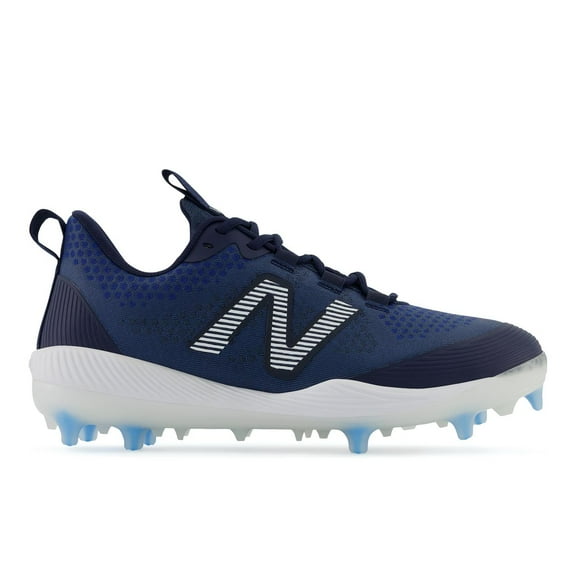 New Balance Men's Fuel Cell COMPv3 Low Molded Baseball Cleats Navy/White 12.5