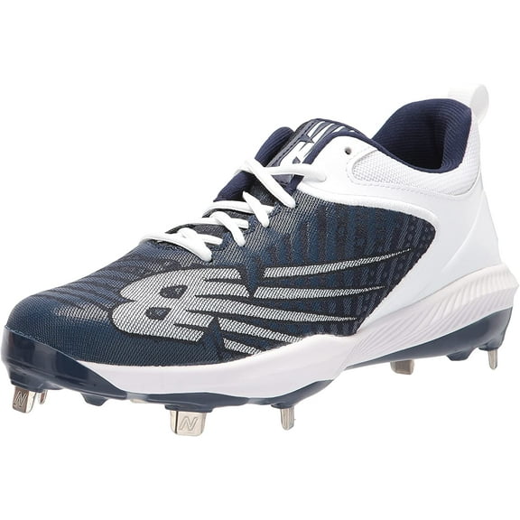 New Balance Mens Fuel Cell L4040v6 Low Metal Baseball Cleats Navy/White 5