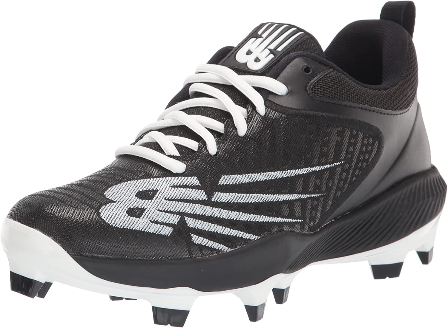 New Balance Mens FuelCell 4040 V6 Molded Baseball Shoe 14 Black/White