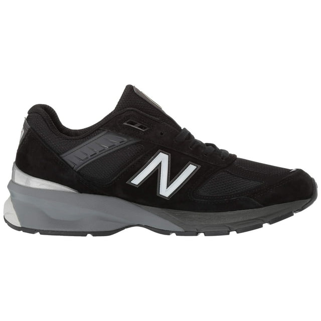 New Balance Narrow Men's 990V5-B Made in USA Sneaker 990BK5 990GL5 990NV5 (10.5 Narrow US Men, Black/Silver)