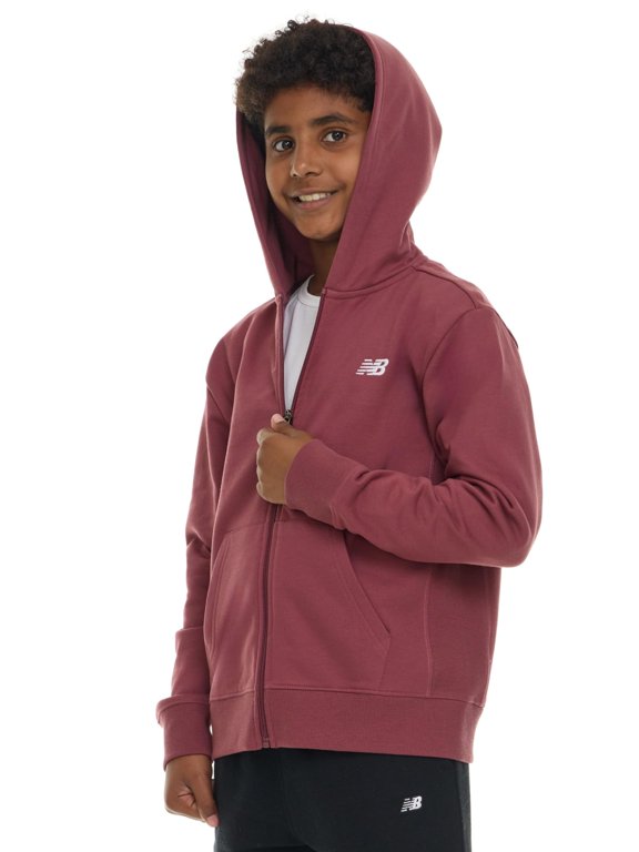 Small Boys Full-Zip Hoodie, Cotton Blend Pullover Sweatshirt