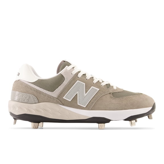 New Balance Women's Fresh Foam 574 Low Metal Softball Cleat Grey 10