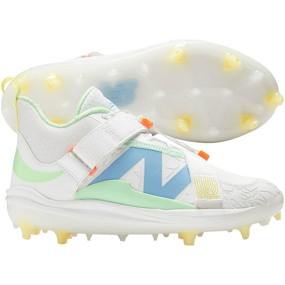New Balance Unisex FuelCell Lindor v2 Composite Baseball Cleat White/Multi 11