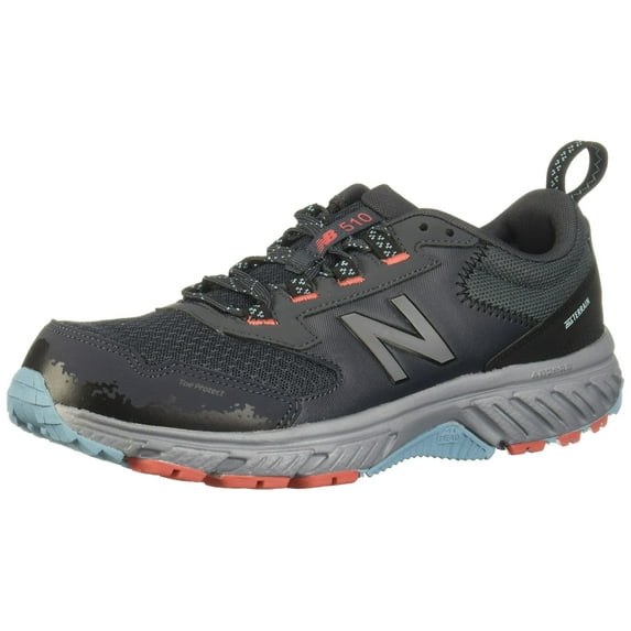 New Balance Women's 510 V5 Trail Running Shoe, Gunmetal/Wax Blue/Wax Blue, 10 Wide