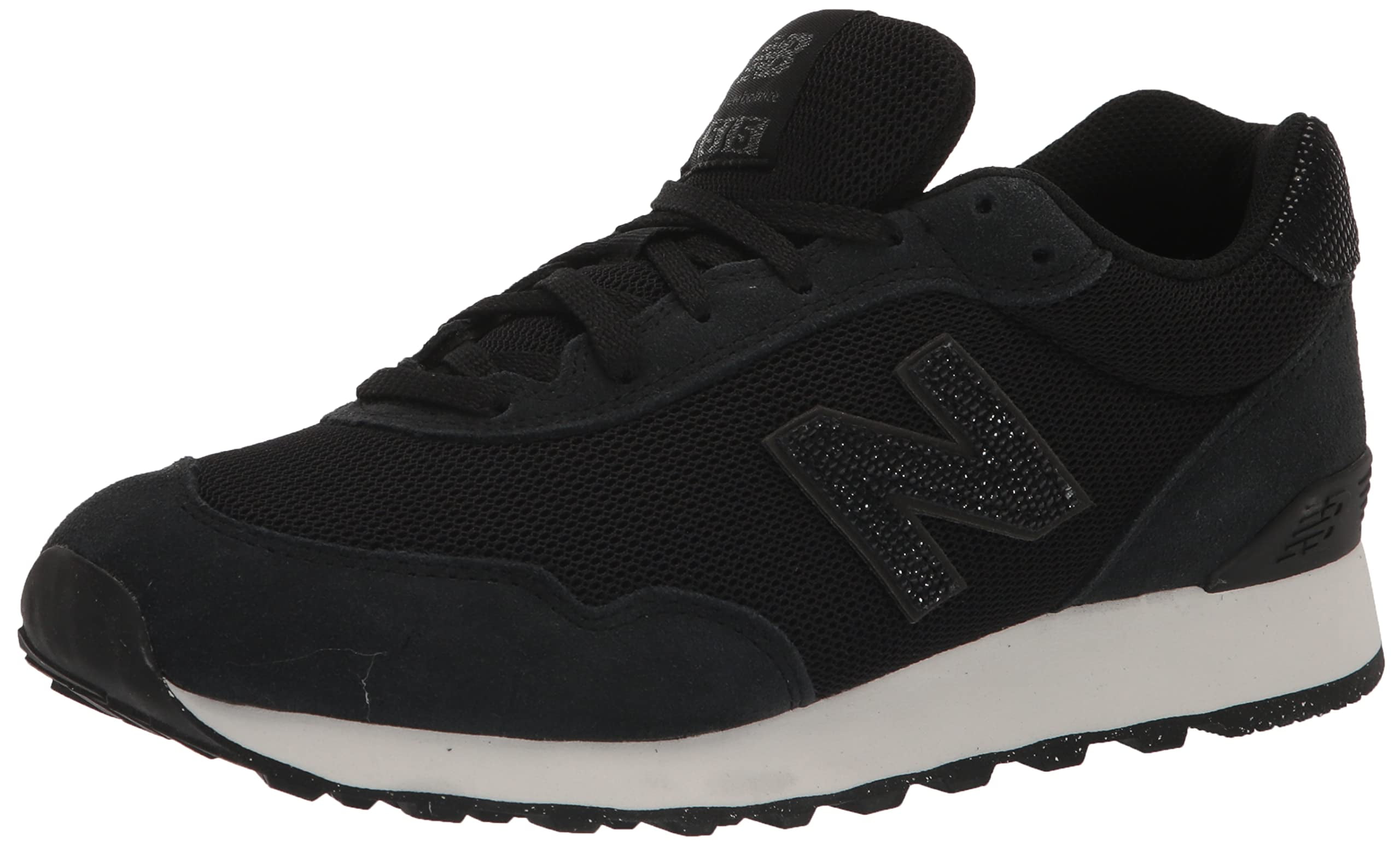 New Balance Women's 515 V3 Sneaker, Black/White/Black Metallic, 6.5