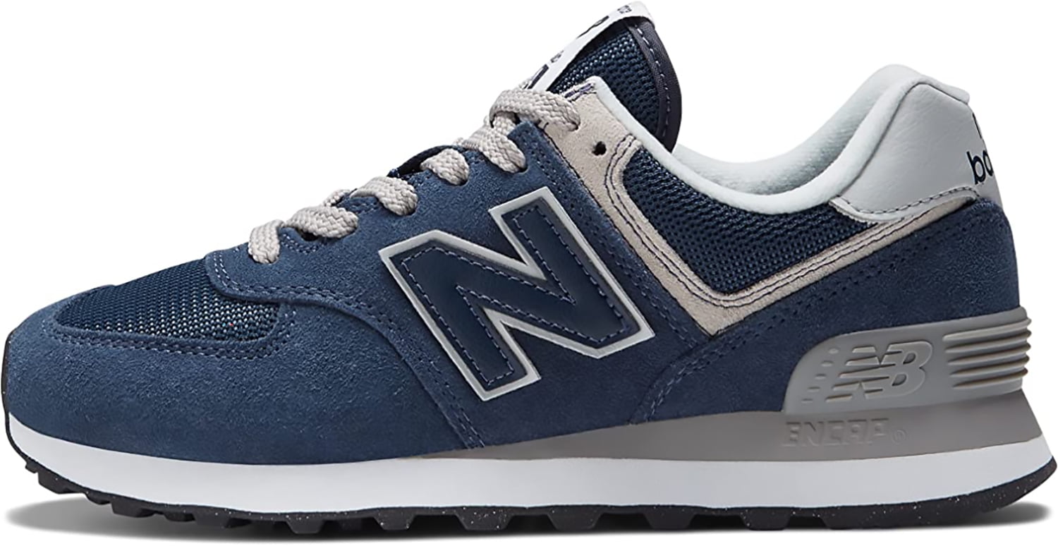 New Balance Women s 574 Core Sneaker Navy White Size 9 Walmart
