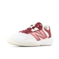 thumbnail image 1 of New Balance Women's 696 V6 Hard Court Tennis Shoe, White/Monarch Burgundy, 10.5 M, 1 of 1
