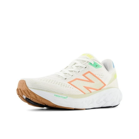New Balance Women's 880 V14 Running Shoes, Sea Salt/Gulf Red, 6 Wide