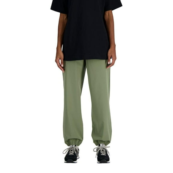 New Balance Women's Athletics Stretch Woven Jogger, Dark Olivine, X-Large