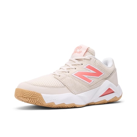 New Balance Women's Coco Delray V2 Hard Court Tennis Shoe, Bisque/Urgent Red, 8 W