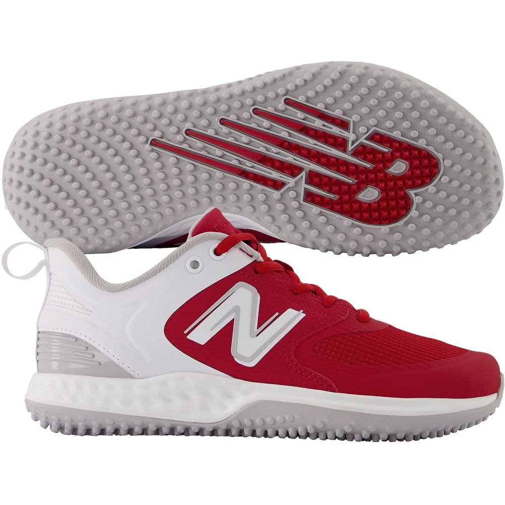 New Balance Women s Fresh Foam Velo V3 Fastpitch Softball Turf Trainer Shoes Red White Medium 6 6 Medium US Red White Walmart