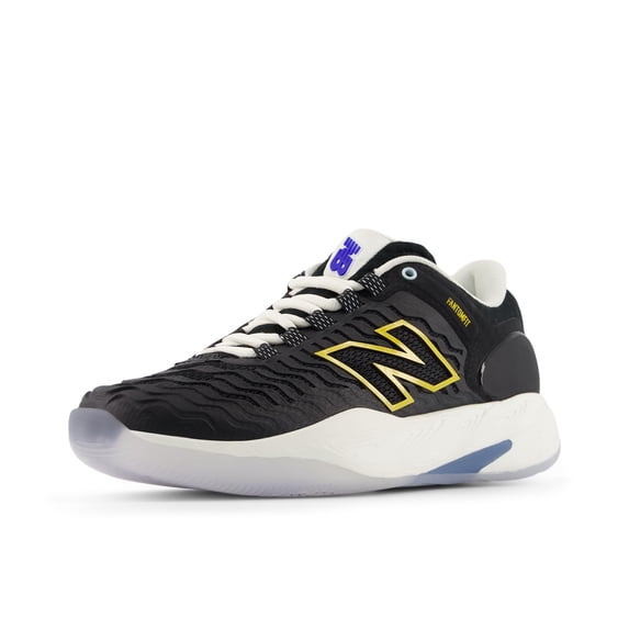 New Balance Women's Fresh Foam X CT-Rally V2 Tennis Shoe, Black/White/Apollo Gold, 8.5 W