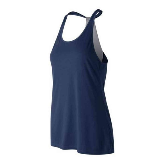 New Balance Women's Game Changer Tank Top Tee T-Shirt Racerback (Navy, S)