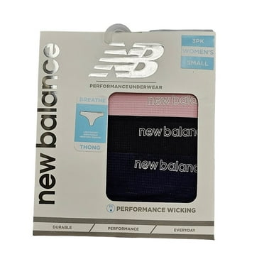 New Balance Women's Performance underwear Breathe Thong 3PK. (Desert Rose/Black/PGMT) - NB1048-3 (227N, Small)