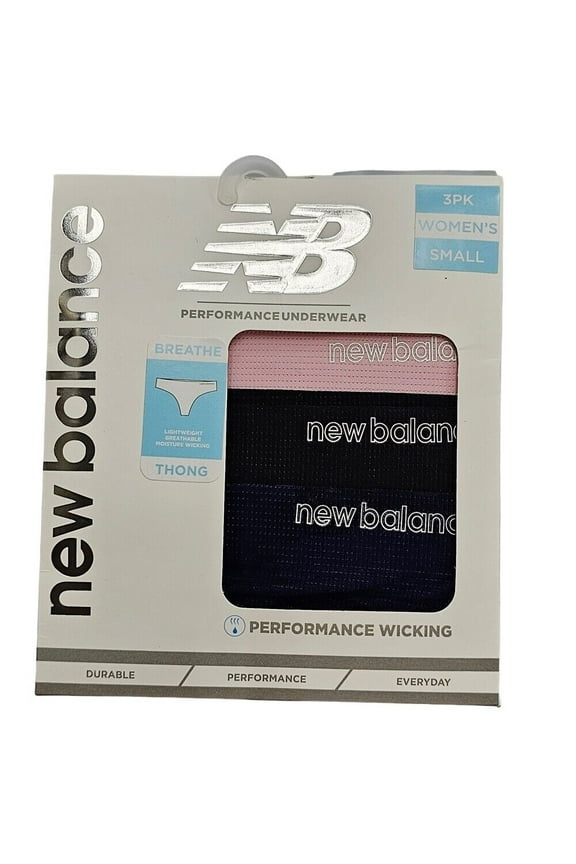 Women's Performance underwear Breathe Thong 3PK. (Desert Rose/Black/PGMT) - NB1048-3 (227N, Small)