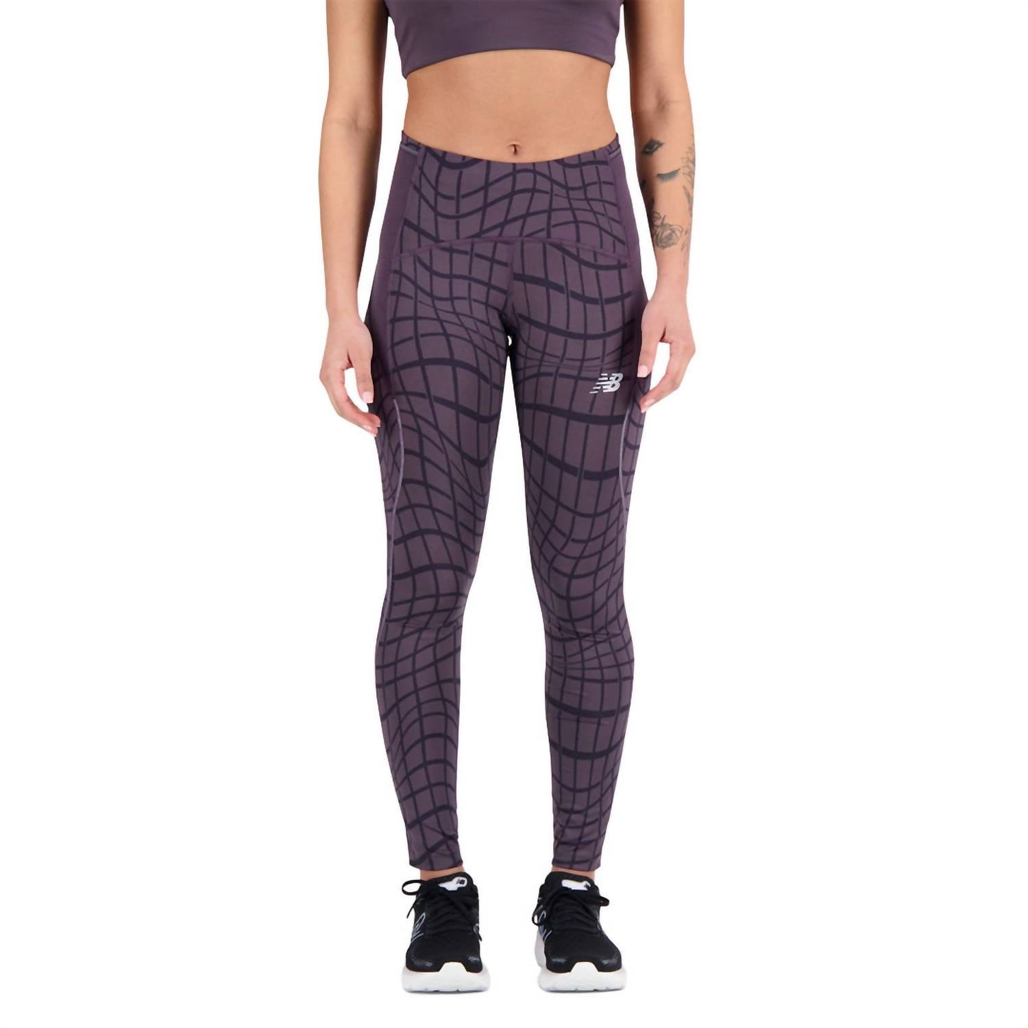 New Balance Women's Printed Mid Rise Impact Run Tight