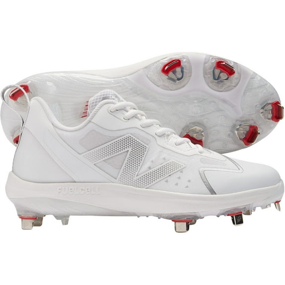 New Balance Women's Romero Duo Metal Fastpitch Softball Cleats White/Silver 9