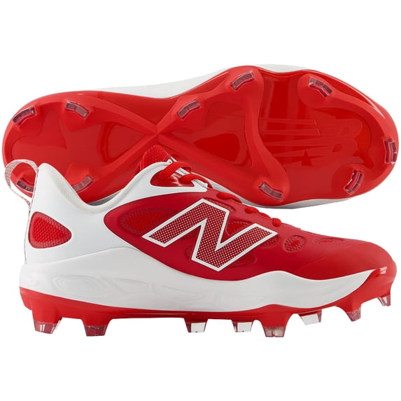New Balance Women's VELOv4 Molded Fastpitch Softball Cleats Red/White 10