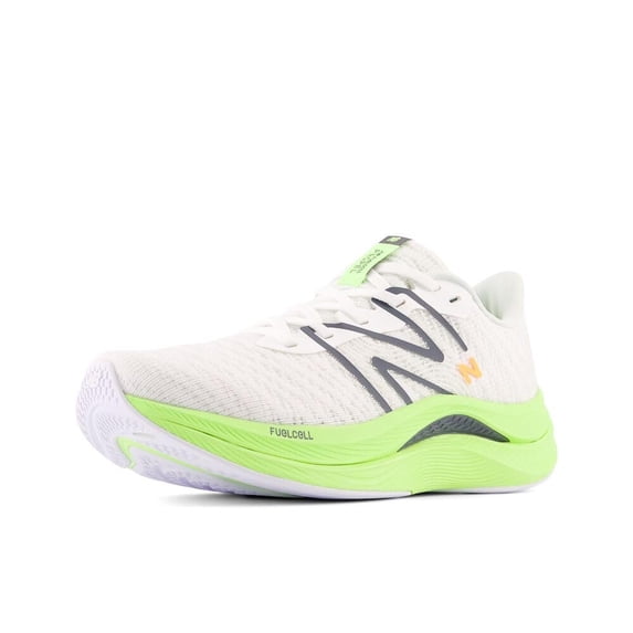 New Balance Women's WFCPRV4 Running Shoe, White/Bleached Lime Glo/Graphite, 9 Wide