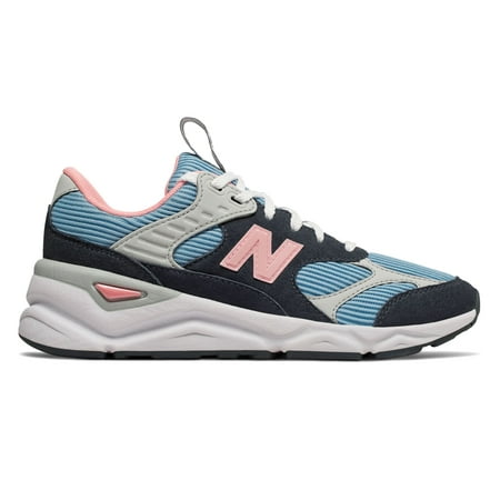 New Balance Women's X-90 Reconstructed Shoes Grey with Blue