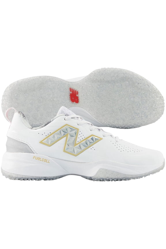 Womens FUSEv5 LE Ring Season Softball Turfs White/Gold 9