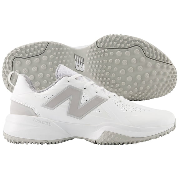 New Balance Womens FUSEv5 Softball Turfs White/Grey 10