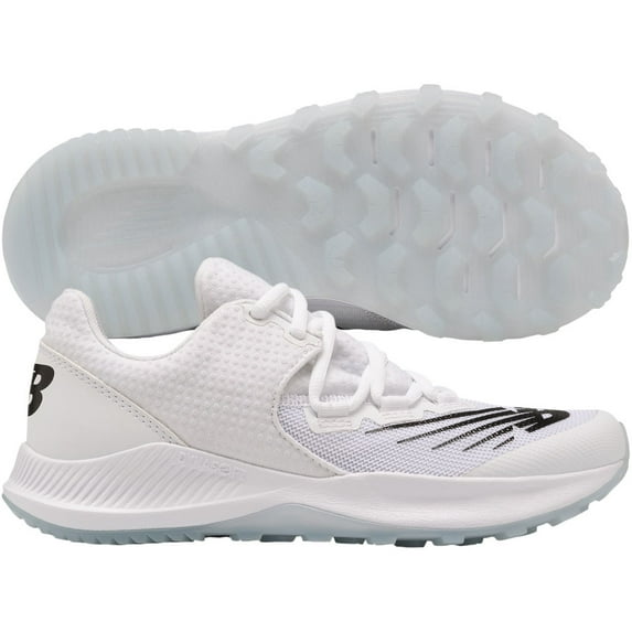 New Balance Youth 4040V6 Turf Baseball Shoes White/Black Medium 3.5