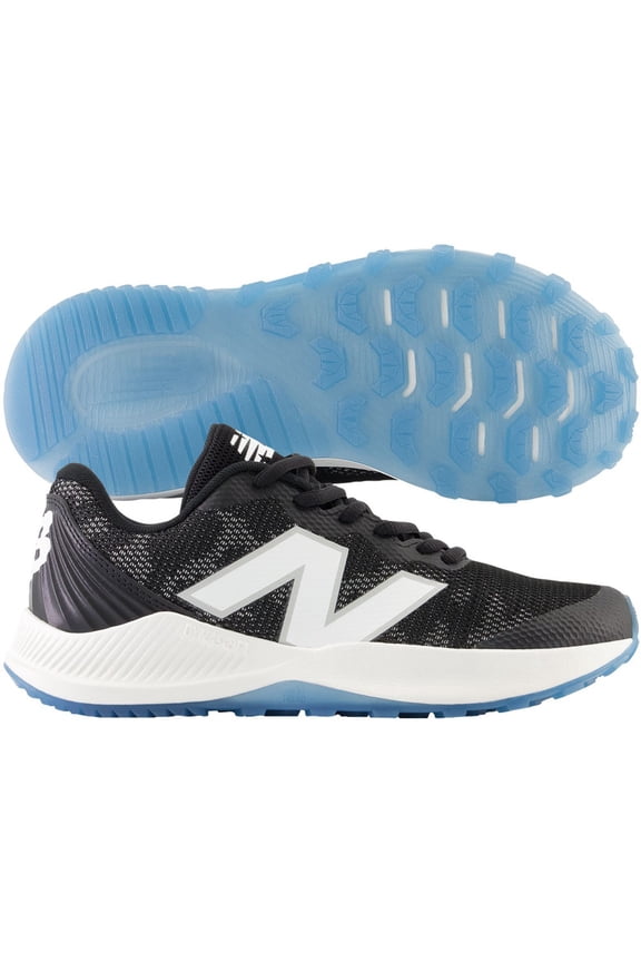 Youth 4040v7 Turf Trainer Baseball Shoe Black/White 12