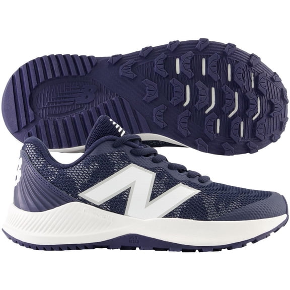 New Balance Youth 4040v7 Turf Trainer Baseball Shoe Navy/White 11