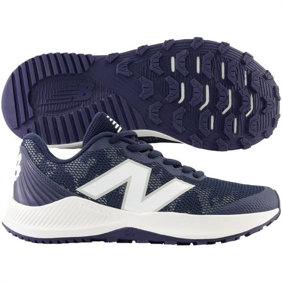 New Balance Youth 4040v7 Turf Trainer Baseball Shoe Navy/White 12