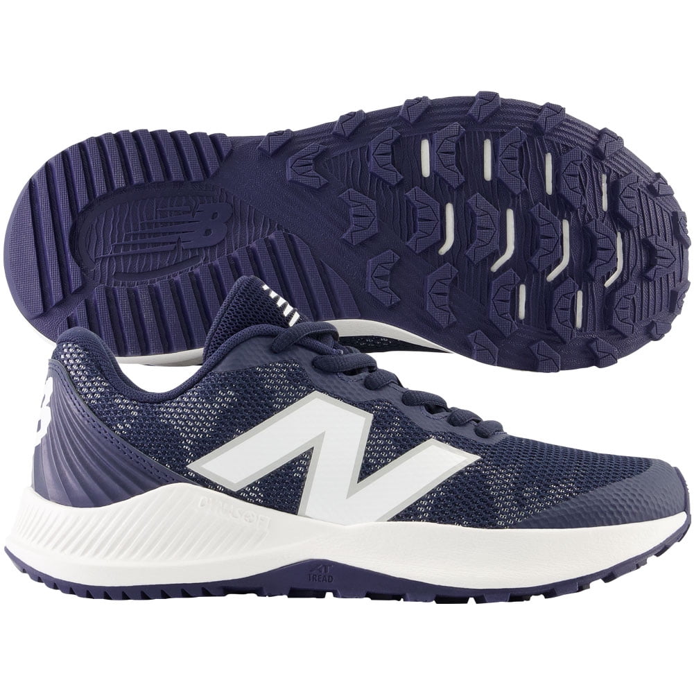 New Balance Youth 4040V7 Turf Trainer Baseball Shoe Navy/White