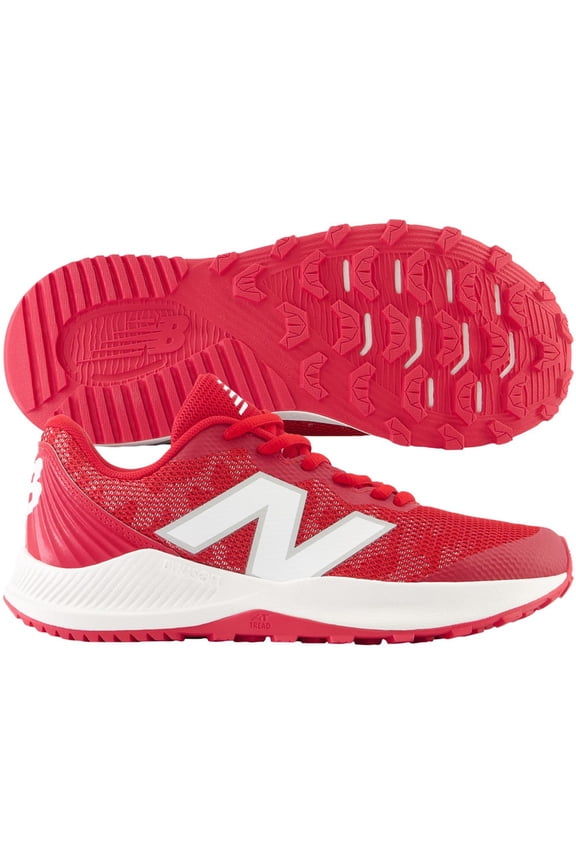 Youth 4040v7 Turf Trainer Baseball Shoe Red/White 12 1/2k