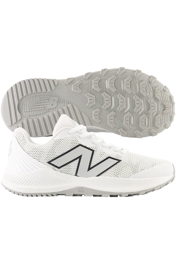 Youth 4040v7 Turf Trainer Baseball Shoe White/Grey 10.5